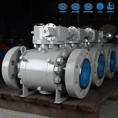 Σφυρηλατημένος Trunnion υψηλός αποκλεισμένος σφραγίζοντας μηχανισμός βαλβίδων σφαιρών και χαμηλή λειτουργία ροπής